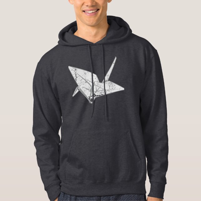 Oragami Kran zerstört Hoodie (Vorderseite)