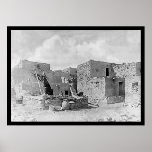 Oraibi Pueblo Hopi Indian 1895 Poster