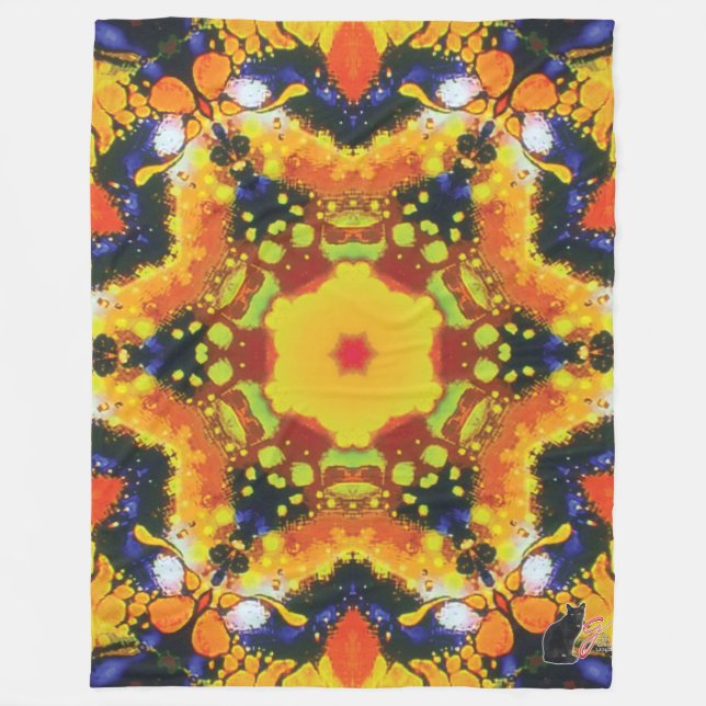 Orakel Kaleidoskop Fleecedecke (Vorderseite)