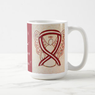 Orale Krebsbewusstsein Ribbon Angel Tasse