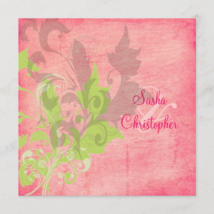 Oramental Blätter/Wirbel Hochzeitseinladungen Einladung