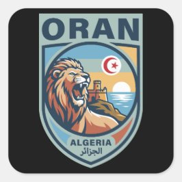 Oran Algeria North Africa Quadratischer Aufkleber