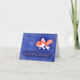 Oranda Goldfish Valentinstag / Jubiläumsfeier Lieb Karte