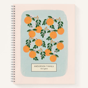 Orane Citrus Personalisiertes Rezept-Notebook Notizbuch
