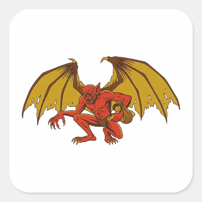 Orang Bati Quadratischer Aufkleber (Vorderseite)