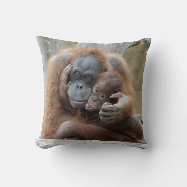Orang Utan 001 Kissen (Vorderseite)