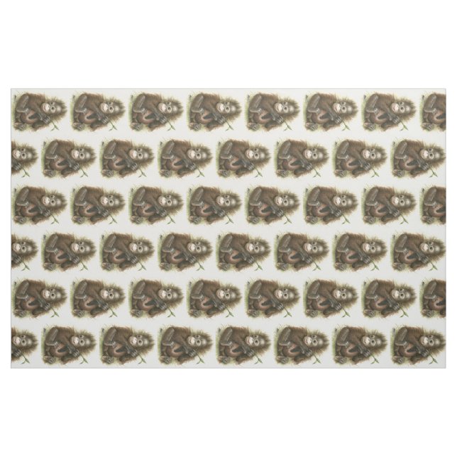 Orang-Utan Baby mit Blätter Stoff (Yard (91,4 cm))