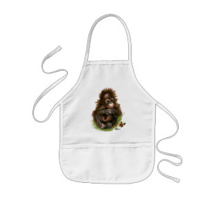 Orang-Utan-Baby und Schmetterling Kinderschürze