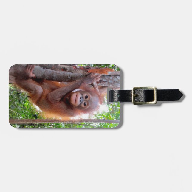 Orang-Utan Baby Uttuh Gepäckanhänger (Vorderseite horizontal)