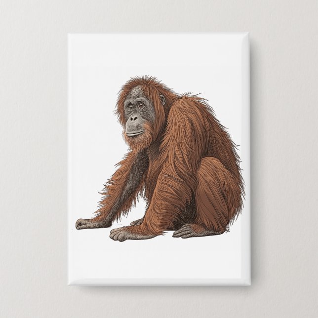 Orang-Utan Button (Vorderseite)