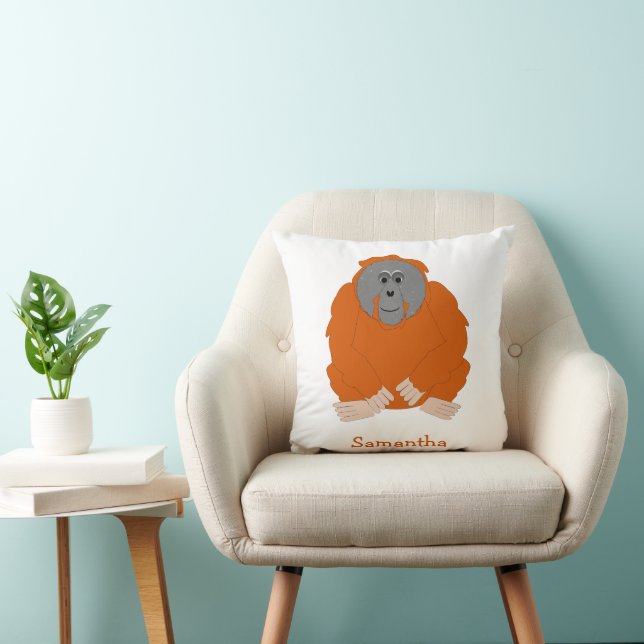 Orang-Utan-Design personalisiert Kissen (Stuhl )