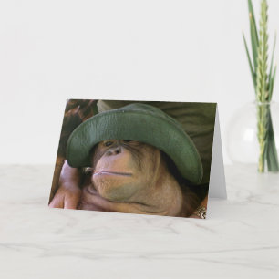 Orang-Utan in Armeehut Karte