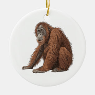 Orang-Utan Keramik Ornament