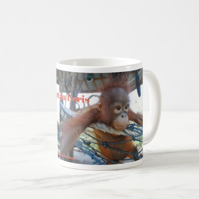 Orang-Utan Kleinkind Doris Kaffeetasse (VorderseiteRechts)