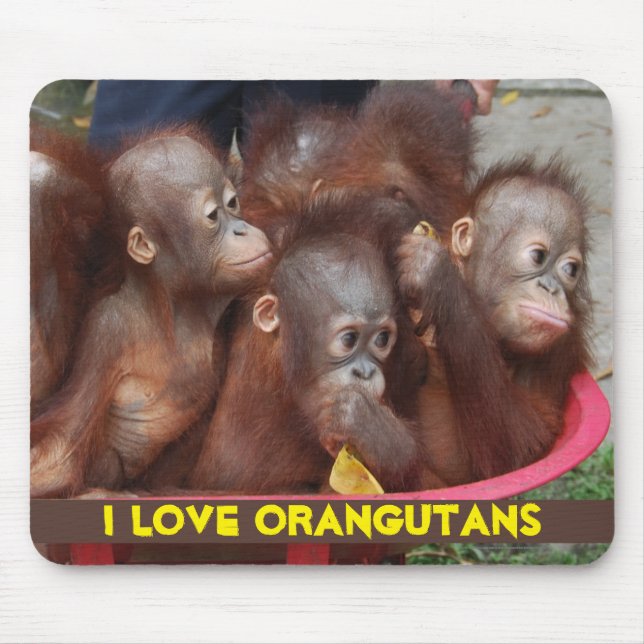 Orang-Utan Liebe Mousepad (Vorne)