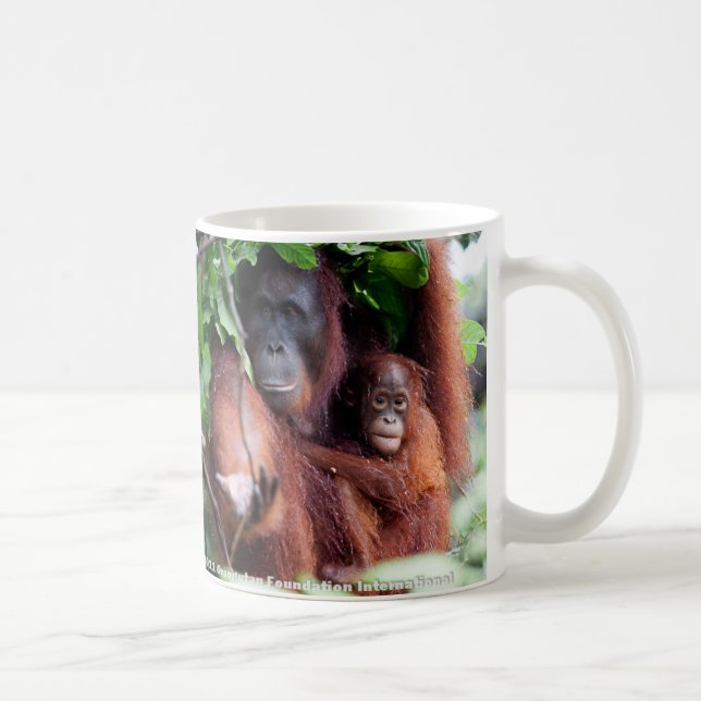 Orang-Utan Mutter und Baby Tasse (Rechts)