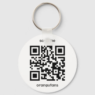 Orang-Utan QR Code Schlüsselanhänger