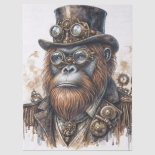 Orang-Utan-Steampunk-Aquarellkunst Seidenpapier