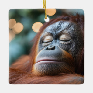 Orang-Utan Wildtier Entspannungsporträt Keramikornament