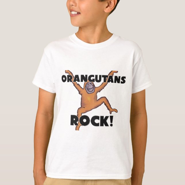Orang-Utans Felsen T-Shirt (Vorderseite)