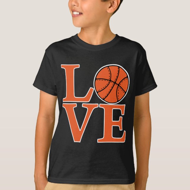 orange2, Basketball LIEBE T-Shirt (Vorderseite)