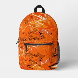 Orange #1 Wirbelkunst Bedruckter Rucksack