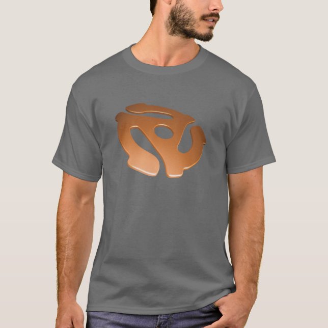 Orange 3D 45 U/min Adapter T-Shirt (Vorderseite)