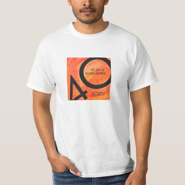Orange 40 Decade Geburtstag T-Shirt (Vorderseite)