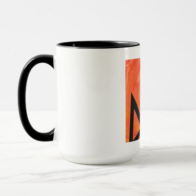 Orange 40 Decade Geburtstag Tasse (Links)