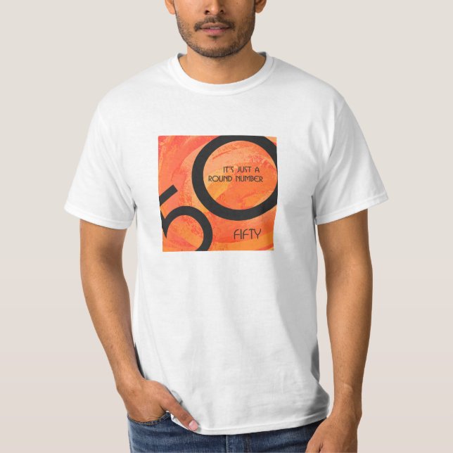Orange 50 Decade Geburtstag T-Shirt (Vorderseite)