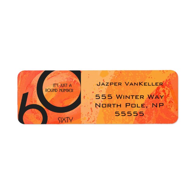 Orange 60 Decade Geburtstag (Vorne)
