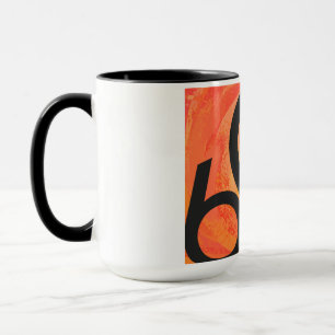 Orange 60 Decade Geburtstag Tasse