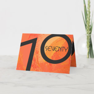 Orange 70 Decade Geburtstag Karte