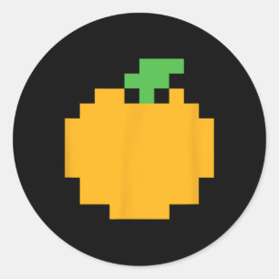 Orange 80er Video Game Halloween Easy Group Kostüm Runder Aufkleber
