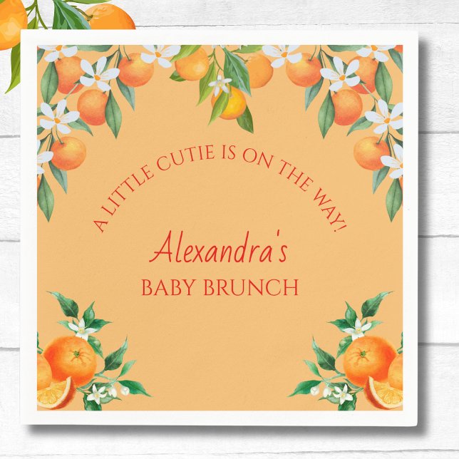 Orange A Little Süsse Citrus Baby Brunch Serviette (Von Creator hochgeladen)