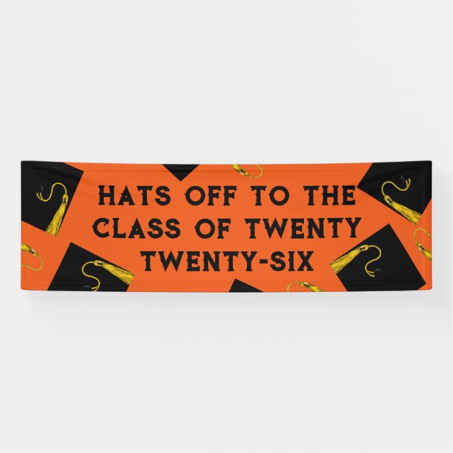 Orange Abschluss 2025 Senior Class Banner (Horizontal)