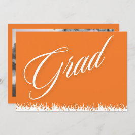 Orange Abschluss Ankündigungskarte Ankündigung