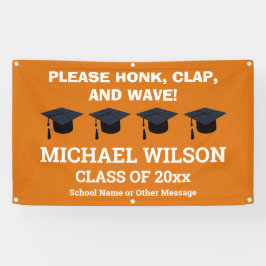 Orange Abschluss Herzlichen Glückwunsch Graduate P Banner