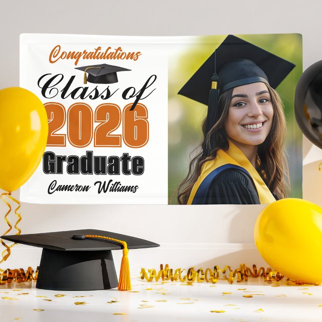 Orange Abschlussfeier 2026 Foto Banner (Von Creator hochgeladen)