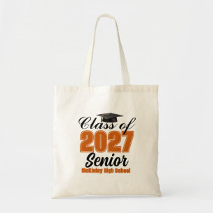 Orange Abschlussklasse 2027 Senior Custom High Sch Tragetasche
