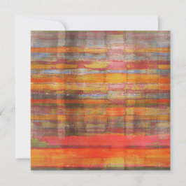 Orange Abstrakt Art Invasion Card Einladung