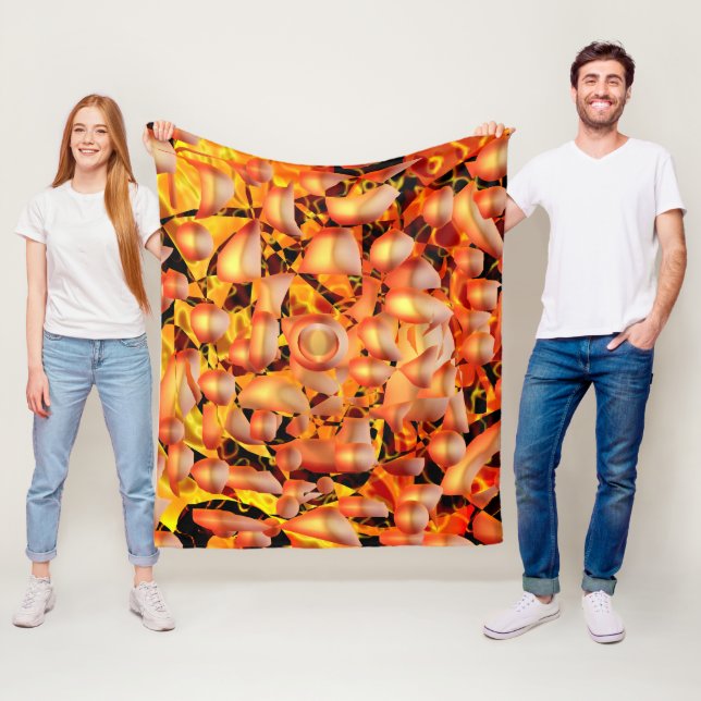 Orange Abstrakt Fleecedecke (Beispiel)