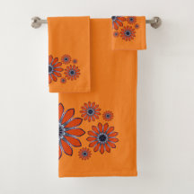 Orange Abstrakt Floral