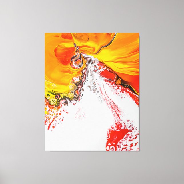 Orange Abstrakt Minimalistisch Leinwanddruck (Vorderseite)