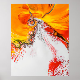 Orange Abstrakt Minimalistisch Poster