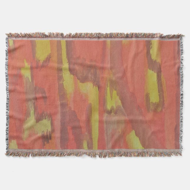 Orange Abstrakt Print Decke (Vorderseite)