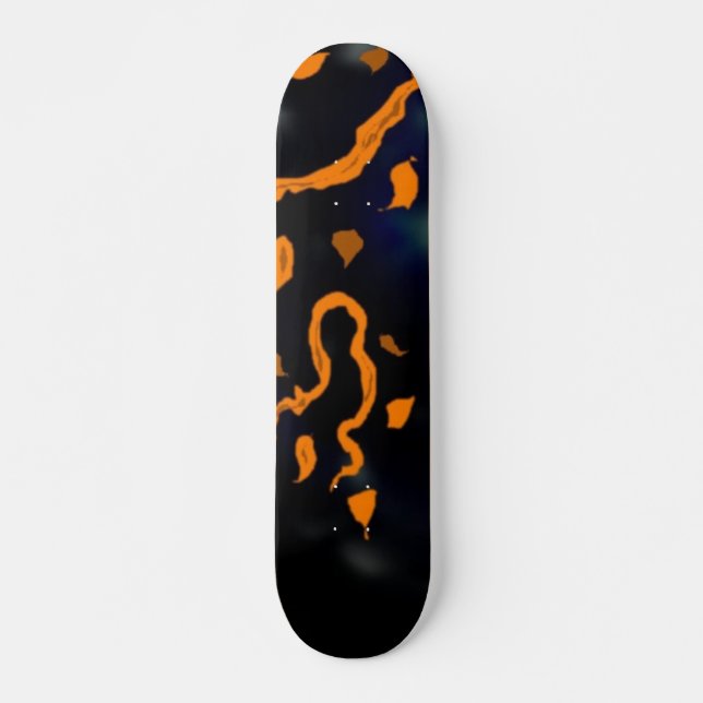 Orange Abstrakt Skateboard (Vorne)