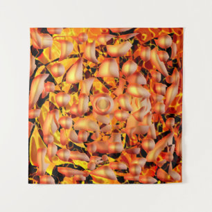 Orange Abstrakt Wandteppich