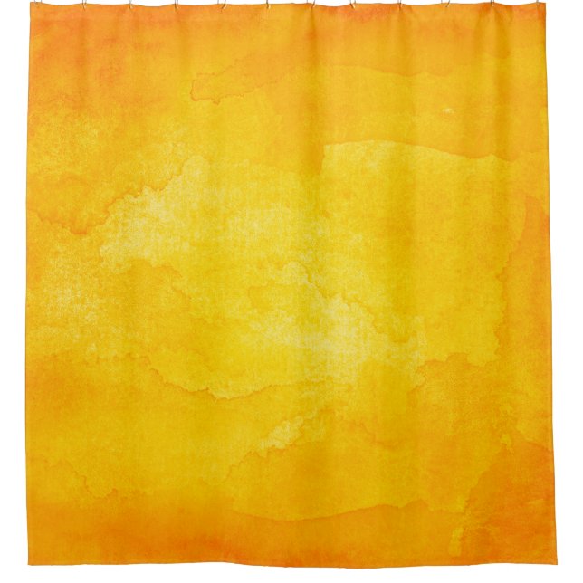 Orange abstrakte Aquarelltextur Hintergrund Duschvorhang (Vorderseite)