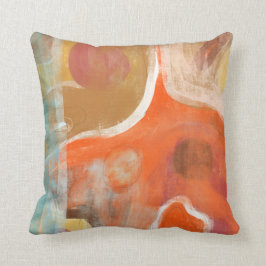 Orange abstrakte moderne Kunst-Kissen Kissen